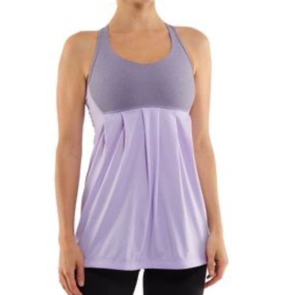 lululemon lilac power technique   Tank Top size 6